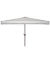 Safavieh Milan Fringe 6.5 X 10 Ft Rect Crank Umbrella In White