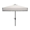 Safavieh Milan Fringe Collection Patio Umbrella In Gray