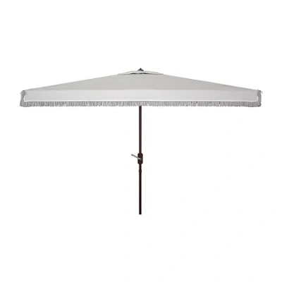 Safavieh Milan Fringe Patio Collection Patio Umbrella In White