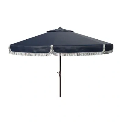 Safavieh Milan Patio Collection Patio Umbrella In Blue