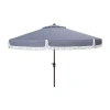 Safavieh Milan Patio Collection Patio Umbrella In Gray
