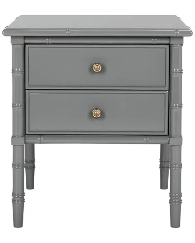 Safavieh Mina Modern Coastal 2-drawer 25in Bamboo Nightstand