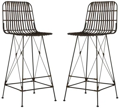 Safavieh Minerva Set Of 2 Wicker Dining Chairs