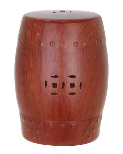 Safavieh Ming Forest Garden Stool In Brown