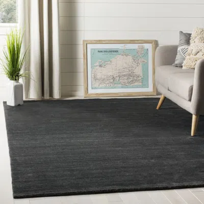 Safavieh Mirage Hand Made Area Rug, Anthracite Solid / Tonal Style Non-shedding In Gray