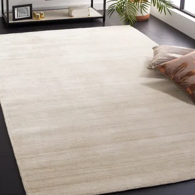 Safavieh Mirage Hand Made Area Rug, Beige Solid / Tonal Style Non-shedding In Nude