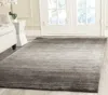 Safavieh Mirage Hand Made Area Rug, Black Solid / Tonal Style Non-shedding In Gray