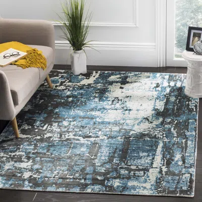 Safavieh Mirage Hand Made Area Rug, Blue / Grey Contemporary Style Non-shedding