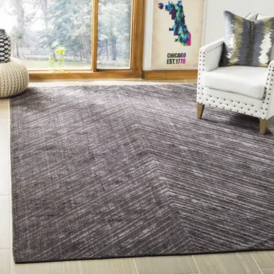 Safavieh Mirage Hand Made Area Rug, Charcoal Contemporary Style Non-shedding In Brown