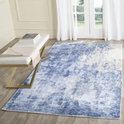 SAFAVIEH MIRAGE HAND MADE AREA RUG, DARK BLUE CONTEMPORARY STYLE NON-SHEDDING