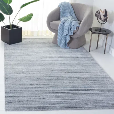 Safavieh Mirage Hand Made Area Rug, Dark Grey Contemporary Style Non-shedding In Blue
