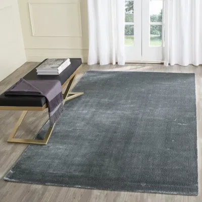 Safavieh Mirage Hand Made Area Rug, Elephant Solid / Tonal Style Non-shedding In Blue