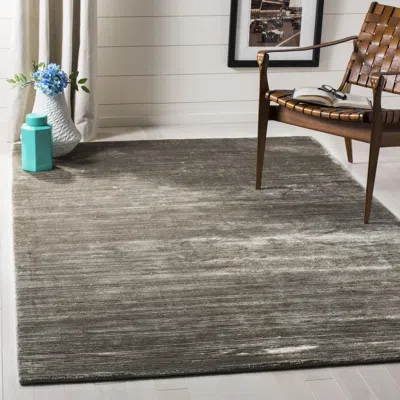 Safavieh Mirage Hand Made Area Rug, Graphite Solid / Tonal Style Non-shedding In Gray