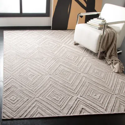 Safavieh Mirage Hand Made Area Rug, Grey Contemporary Style Non-shedding In Neutral