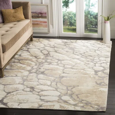 Safavieh Mirage Hand Made Area Rug, Grey / Ivory Contemporary Style Non-shedding In Gray