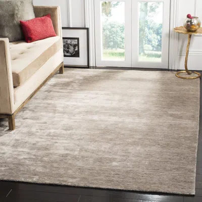 Safavieh Mirage Hand Made Area Rug, Grey Solid / Tonal Style Non-shedding In Neutral
