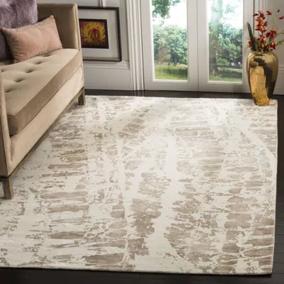 Safavieh Mirage Hand Made Area Rug, Ivory / Brown Contemporary Style Non-shedding