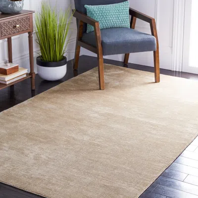 Safavieh Mirage Hand Made Area Rug, Light Silver Solid / Tonal Style Non-shedding In Brown