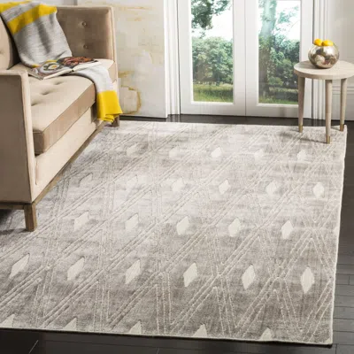 Safavieh Mirage Hand Made Area Rug, Silver Contemporary Style Non-shedding In Gray