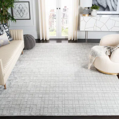 Safavieh Mirage Hand Made Area Rug, Silver Contemporary Style Non-shedding In Gray