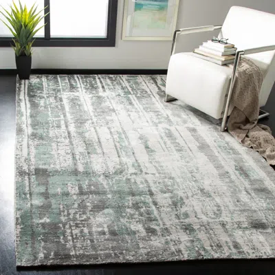 Safavieh Mirage Hand Made Area Rug, Silver / Grey Contemporary Style Non-shedding In Gray