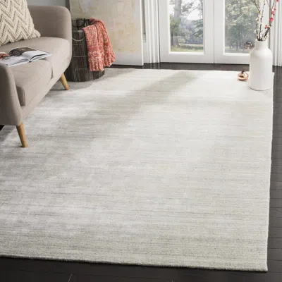 Safavieh Mirage Hand Made Area Rug, Silver Solid / Tonal Style Non-shedding In Gray