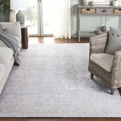 Safavieh Mirage Hand Made Area Rug, Silver Transitional Style Non-shedding In Gray
