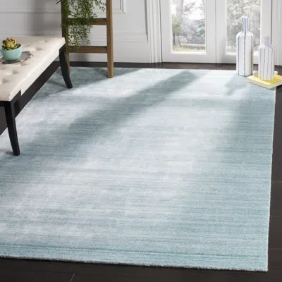 Safavieh Mirage Hand Made Area Rug, Sky Solid / Tonal Style Non-shedding In Blue