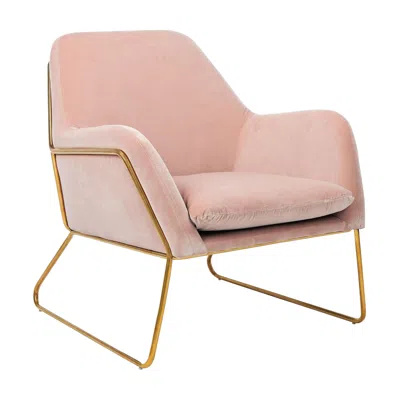 Safavieh Misty Metal Frame Blush Accent Chair