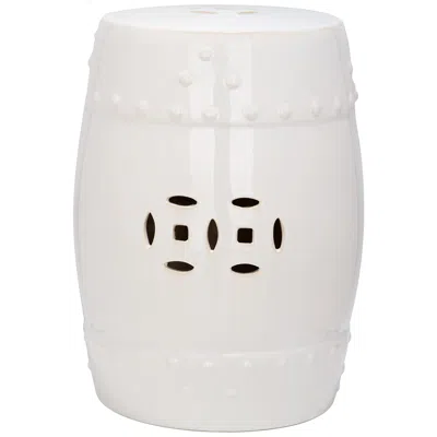 Safavieh Modern Ming Cream Ceramic Garden Stool In White