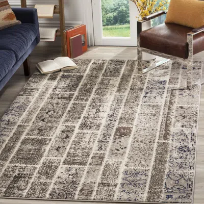 Safavieh Monaco Machine Made Area Rug, Beige / Multi Transitional Style Easy Care In Brown