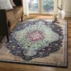 Safavieh Monaco Machine Made Area Rug, Black / Blue Traditional Style Easy Care In Multi