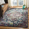 Safavieh Monaco Machine Made Area Rug, Blue / Fuchsia Bohemian Style Easy Care