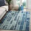 Safavieh Monaco Machine Made Area Rug, Blue / Multi Transitional Style Easy Care In Blue