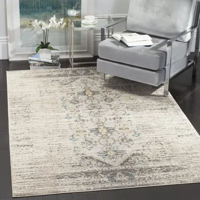 Safavieh Monaco Machine Made Area Rug, Grey / Multi Traditional Style Easy Care In Neutral