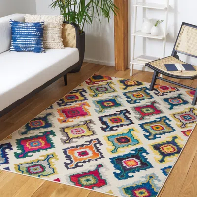 Safavieh Monaco Machine Made Area Rug, Ivory / Multi Bohemian Style Easy Care