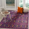 Safavieh Monaco Machine Made Area Rug, Pink / Multi Bohemian Style Easy Care In Purple
