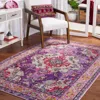Safavieh Monaco Machine Made Area Rug, Violet / Fuchsia Traditional Style Easy Care In Purple