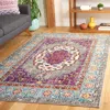 Safavieh Monaco Machine Made Area Rug, Violet / Light Blue Traditional Style Easy Care In Multi