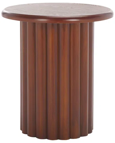 Safavieh Monka Round End Table In Brown