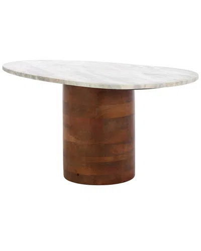 SAFAVIEH SAFAVIEH MONO LARGE MARBLE SIDE TABLE