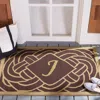 Safavieh Monogram Hand Made Area Rug, Chocolate Novelty Style Non-shedding In Brown