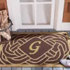 Safavieh Monogram Hand Made Area Rug, Chocolate Novelty Style Non-shedding In Brown