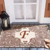 Safavieh Monogram Hand Made Area Rug, Mocha Traditional Style Non-shedding In Brown