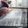 Safavieh Monray Machine Made Area Rug, Charcoal / Ivory Contemporary Style Easy Care In Blue