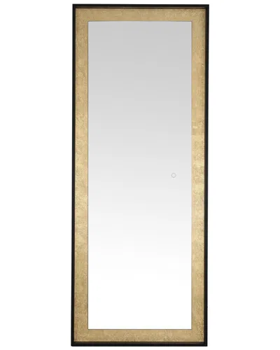 Safavieh Montauk Gold Led Mirror With Dimmable Touch Switch In Black