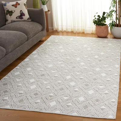 Safavieh Montauk Hand Made Area Rug, Beige / Ivory Contemporary Style Non-shedding In Gray