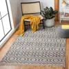 Safavieh Montauk Hand Made Area Rug, Black / Beige Bohemian Style Non-shedding In Gray