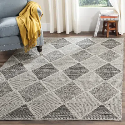 Safavieh Montauk Hand Made Area Rug, Black Contemporary Style Non-shedding In Gray