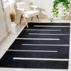 Safavieh Montauk Hand Made Area Rug, Black / Ivory Contemporary Style Non-shedding In Black